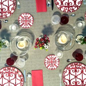 Vajilla de porcelana: Serie Rejas